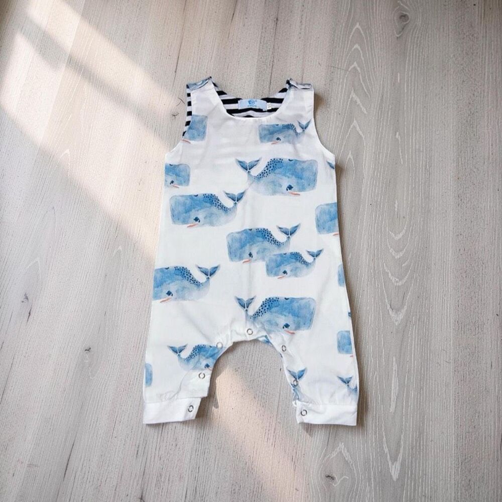 Whale Baby Jumpsuit Size 90  12-18 mo